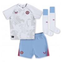 Otroški Nogometni dresi Aston Villa Moussa Diaby #19 Gostujoči 2023-24 Kratek Rokav (+ Kratke hlače)